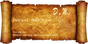 Derzsi Mária névjegykártya