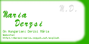 maria derzsi business card
